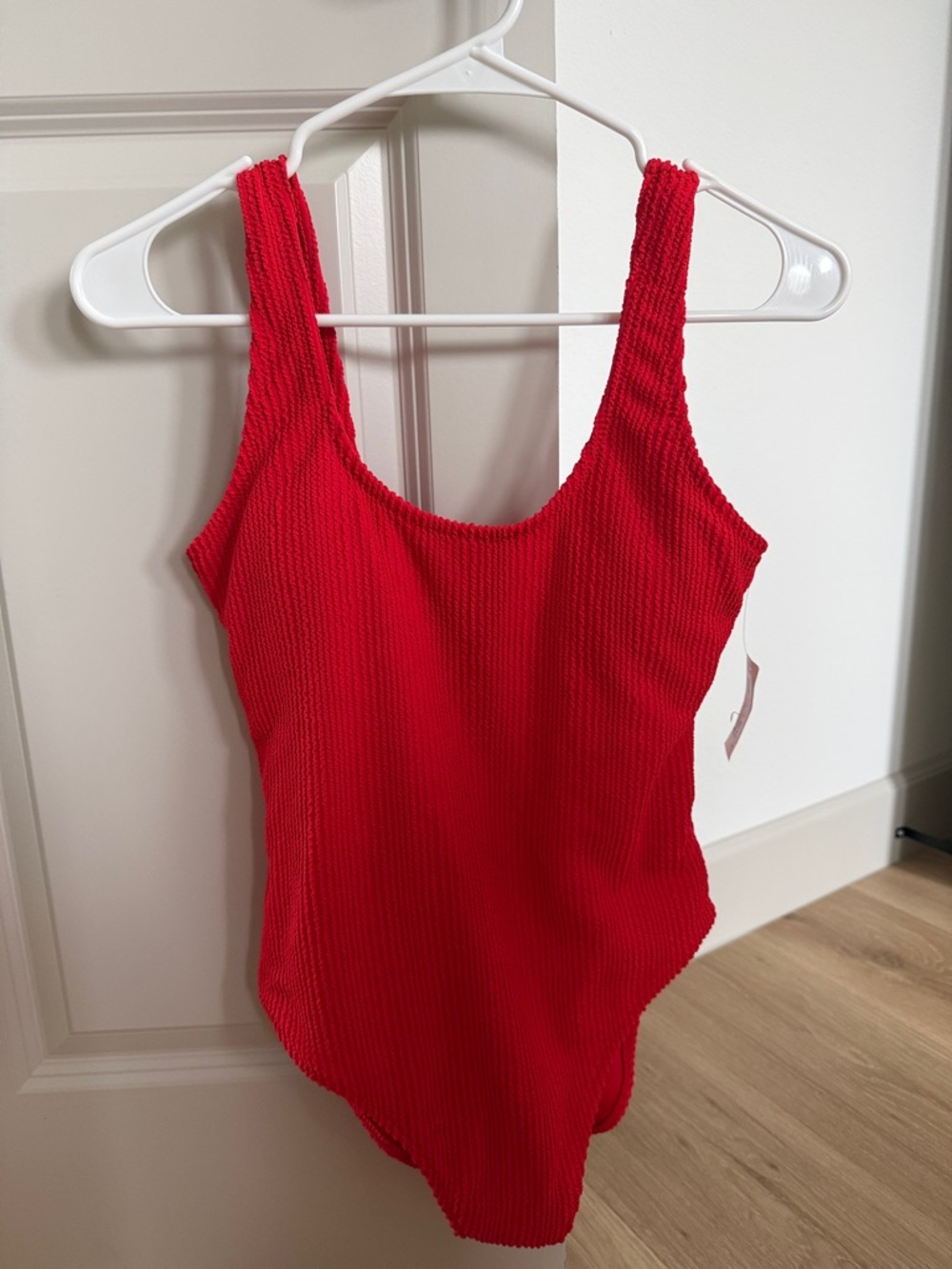 Old Navy Red Textured One-Piece Swimsuit
